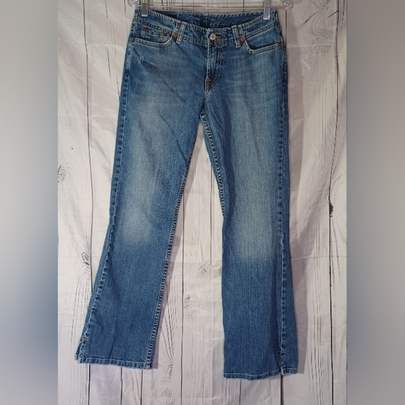 Lucky Brand Dungarees Wondering Scarlett Calassic Blue Denim Jeans - Picture 1 of 14
